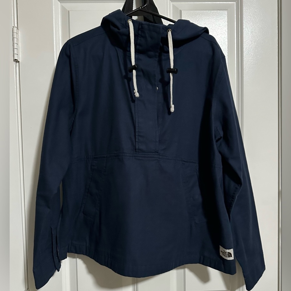 North face shipler half zip pullover navy women's large